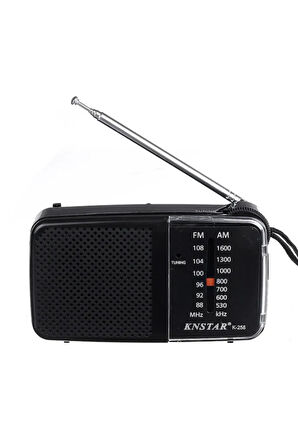 Cep Tipi Taşınabilir Am / Fm Radyo Knstar K-258 Yeni Seri Radyo
