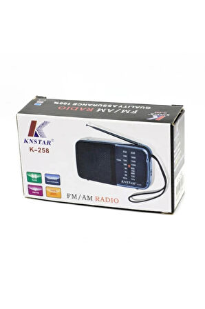Cep Tipi Taşınabilir Am / Fm Radyo Knstar K-258 Yeni Seri Radyo