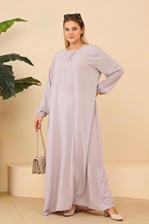 Kadın Buyuk Beden Viskon Uzun Anne Elbise