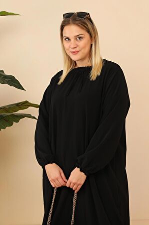Kadın Buyuk Beden Viskon Uzun Anne Elbise
