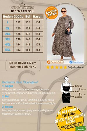 Kadın Buyuk Beden Viskon Tesettür Elbise