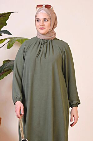 Kadın Buyuk Beden Viskon Uzun Anne Elbise