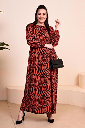 Kadın Anne Buyuk Beden Elbise Cicekli Tesettur Giyim