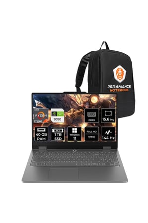 LOQ Essential R7 7735HS 40GB 1TB SSD RTX3050/6GB 65W 15.6" FHD 144Hz W11P Gaming Laptop