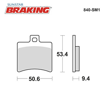YARI METALİK ARKA FREN BALATASI / APRILIA / SCARABEO IE / 200cc / ARKA  / 2002-2003-2004-2005-2006-2007-2008-2009-2010-2011-2012-2013-2014-2015-2016