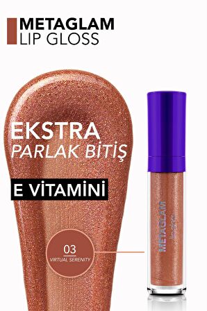 Flormar Metaglam Yoğun Işıltılı & Nemlendirici Etkili Dudak Parlatıcısı-003 Vırtual Serenıty-8682536080798