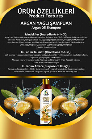 Gökçek Şifa Yıpranmış Saçlar İçin Onarıcı Argan Yağlı Şampuan 400 ml