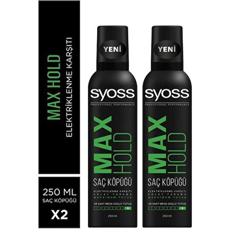 Syoss Köpük Maximum Tutuş 250ml X2