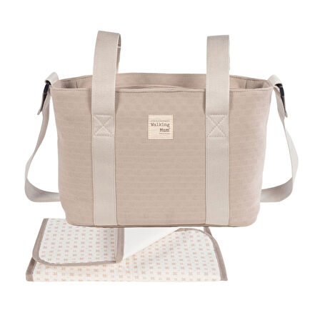 Walking Mum Eco Mum Crossbody Bebek Bakım Çantası Apricot