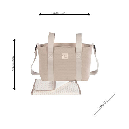 Walking Mum Eco Mum Crossbody Bebek Bakım Çantası Apricot