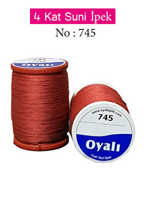 Oyalı 4 Kat Suni İpek İplik İğne Oyası Boncuk İpi Tığ Oyası No:745