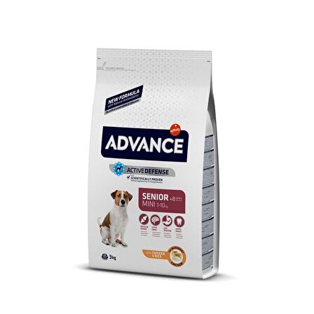 Advance Pirinçli-Tavuklu Küçük Irk Yaşlı Kuru Köpek Maması 3 kg