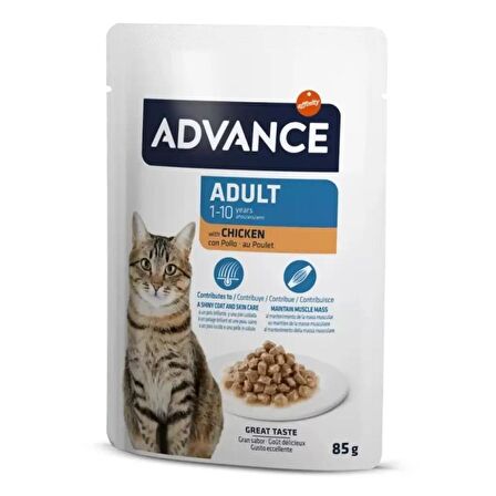 Advance Tavuklu Yetişkin Kedi Konservesi 85 Gr