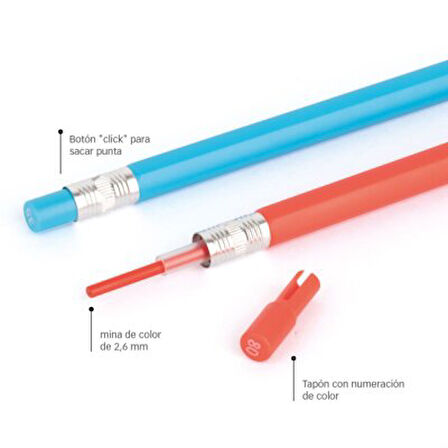 KALEM-APLI MEKANIK KURSUN BOYA KALEM 12 RENK