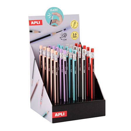 KALEM-APLI MEKANIK KURSUN KALEM 2 MM 5 RENK SEÇENEĞİ İLE (ADET) FİYATI