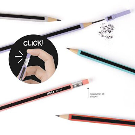 KALEM-APLI MEKANIK KURSUN KALEM 2 MM 5 RENK SEÇENEĞİ İLE (ADET) FİYATI