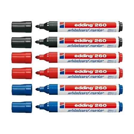 Edding 260 Beyaz Tahta Kalemi 6'lı