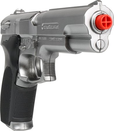 Gonher Metal Revolver 8'li: Kapsül Patlatan Gerçekçi Oyuncak Silah Metalik Gri