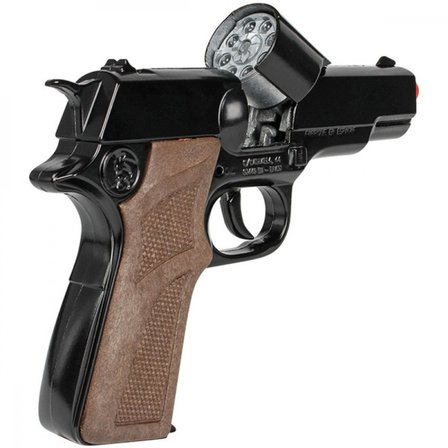Gonher Metal Revolver 8'li: Kapsül Patlatan Gerçekçi Oyuncak Silah Siyah