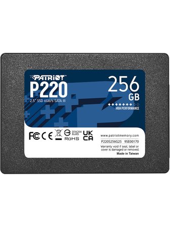 Patriot 256Gb P220 550-490Mb-S 2.5" Sata3 P220S256G25 Ssd Disk