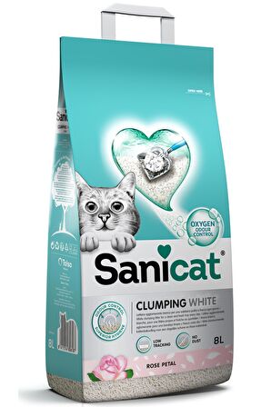 Sanicat Clumping White Rose Kedi Kumu 8L