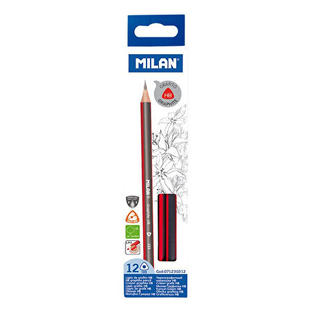 MILAN 071230312 GRAPHITE HB 133 KURŞUN KALEM - 12ADET