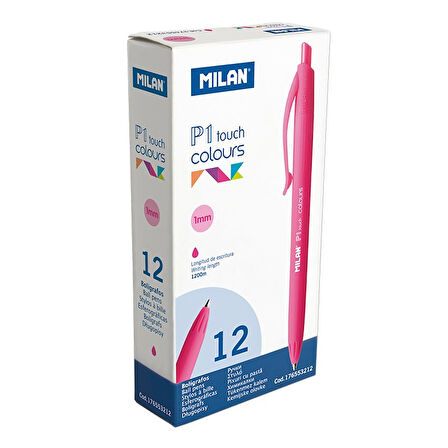 MILAN 176553212 P1 TOUCH PEMBE TÜKENMZ KALEM - 12ADET