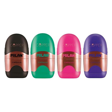 MILAN 4717112 CAPSULE KALEMTRAŞ/SİLGİ(COPPER) - 12ADET