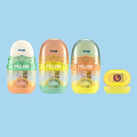 Milan 4701116Lk2 Capsule Kalemtıraş/Silgi(New Look) - 16Adet