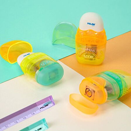 Milan 4701116Lk2 Capsule Kalemtıraş/Silgi(New Look) - 16Adet