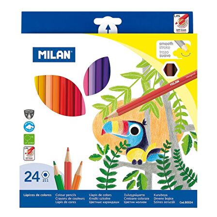 MILAN 80024 COLOURS ALTIGEN KURU BOYA KALEMİ - 24 LÜ