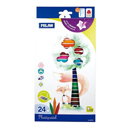 MILAN 80025 PLASTIPASTEL MUM PASTEL BOYA - 24 LÜ