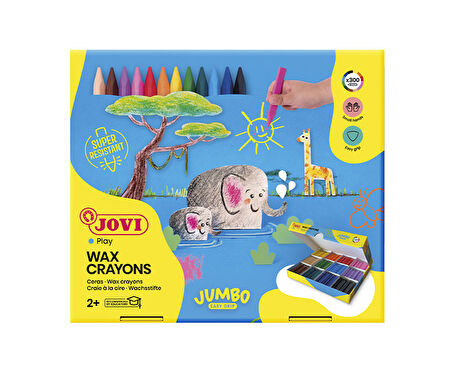 JOVI 979 TRIWAX JUMBO MUM BOYA 12 X 25 RENK - 300'LÜ