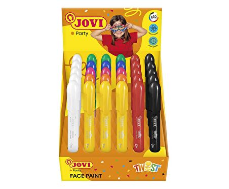 JOVI 193B YÜZ BOYASI STİK KALEM 6 RENK - 30'LU SET