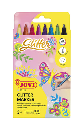 JOVI 1608G GLITTER MARKER PARLAK KEÇELİ KALEM - 8 RENK