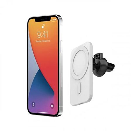Coofbe Super Şarj Magsafe Uyumlu İphone 13 13 Pro Max Şarj Araç Kablosuz Şarj Araç Tutucu Araç Şarj