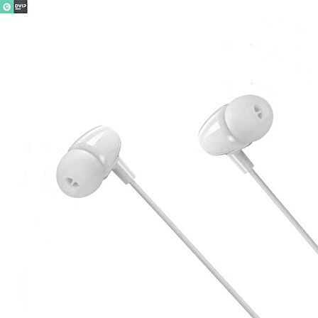 Dvıp X5 In-Ear 3.5mm Jack Girişli Mikrofonlu Kablolu Kulaklık Beyaz