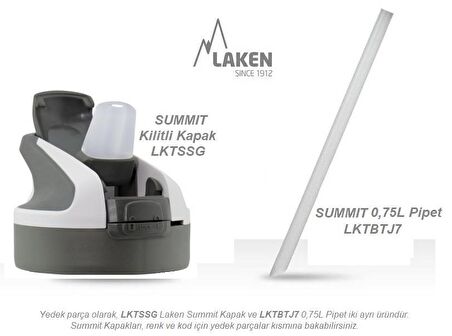 Laken Paslanmaz Çelik Termo Şişe Summit 0,75 L. Cyan   Lkts7Ac Tek Renk-STD