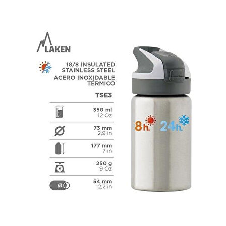 Laken  Şişe TERMICA A.INOX.0,35L Paslanmaz Çelik