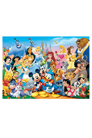 Çocuk Ahşap Puzzle 100 Parça Disney Harikalar Diyarı