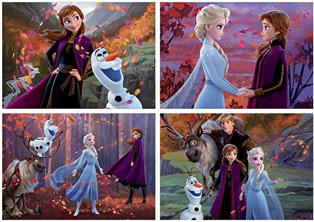 Educa 50+80+100+150 Parça Frozen 2 Puzzle Seti - 5-8 Yaş