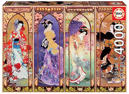 Educa 4000 Parça Japon Kolajı Puzzle - Japanese Collage