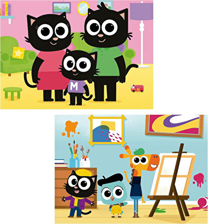 Educa 4-6 Yaş 2x48 Parça Milo Puzzle - Kız ve Erkek Çocuk Karton Puzzle