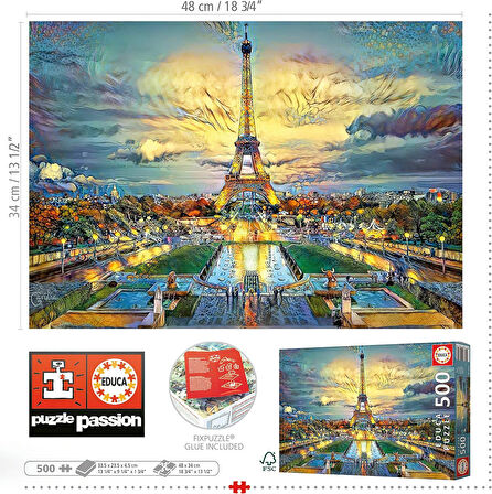 Educa 500 Parça Eyfel Kulesi Puzzle - 19621 - Eiffel Tower