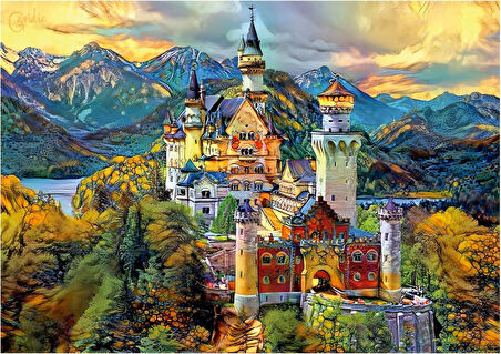 Educa 1000 Parça Neuschwanstein Şatosu Puzzle - Neuschwanstein Castle - 19933