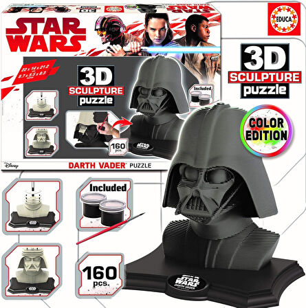 Star Wars Darth Vader 3D Heykel Puzzle Sculpture Pazıl 160 Parça