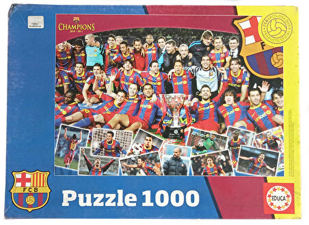 Barcelona 2010-2011 Şampiyon Kadro 1000 Parça Puzzle