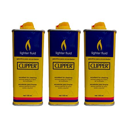 Clipper Çakmak Benzini 133 Ml 3 Adet