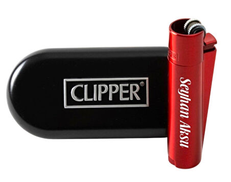 Clipper Isme Özel Clipper Çakmak Hediyelik Özel Kutulu Red Devil