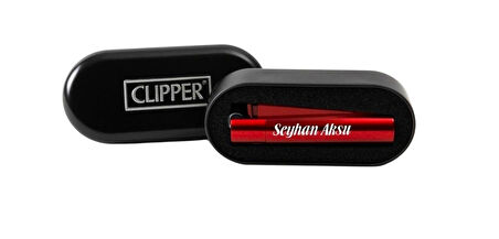 Clipper Isme Özel Clipper Çakmak Hediyelik Özel Kutulu Red Devil